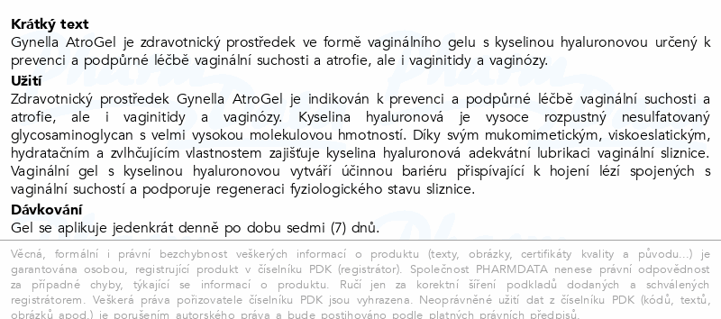 GYNELLA AtroGel vaginální gel 7x5g