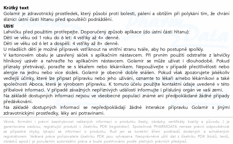 Aboca Golamir léčba bolesti v krku 30ml