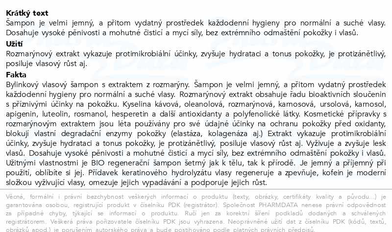 BIO BIONE Rozmarýnový elixír šampon 260ml