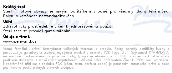 Obvaz hydrofilní sterilní hotový č.3 Steriwund