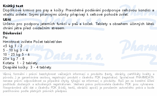 PETIGAL Péče o játra s příchutí masa tbl.100