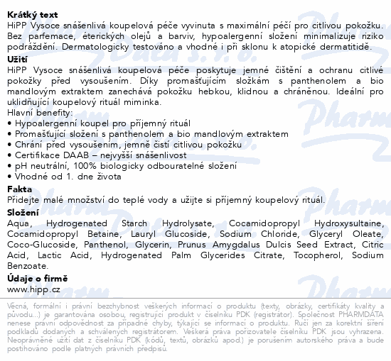 HiPP První koupel od narození 200ml