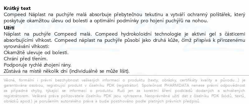 Compeed Náplasti na puchýře malá 6ks