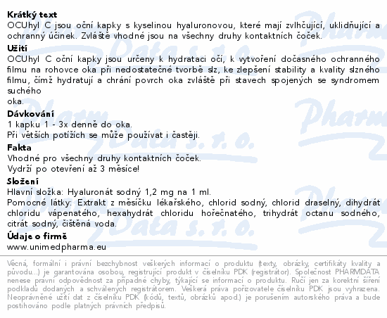 OCUhyl C oční kapky 10ml