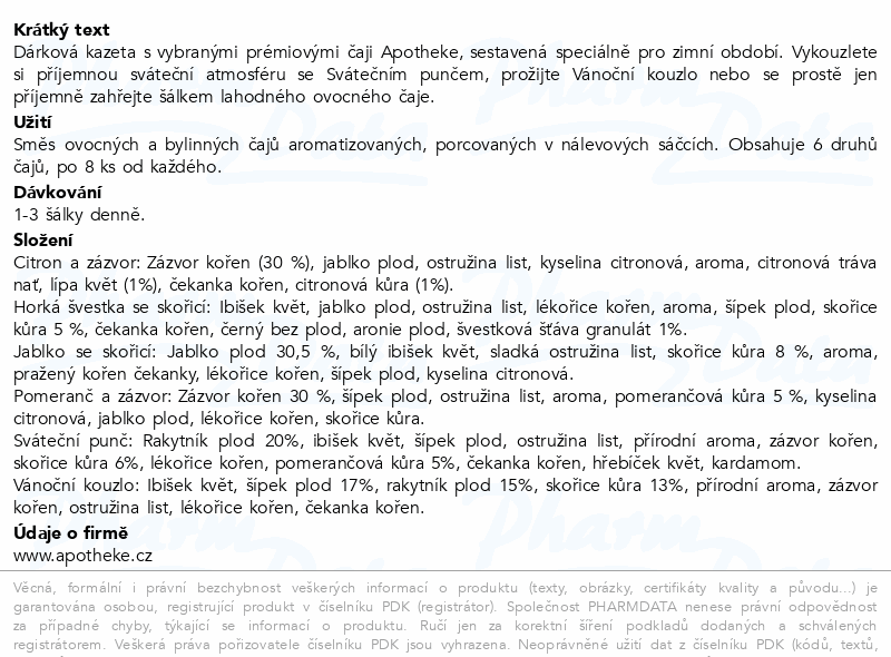 Apotheke Dárková kolekce čajů Zimní pohoda 48sáčků