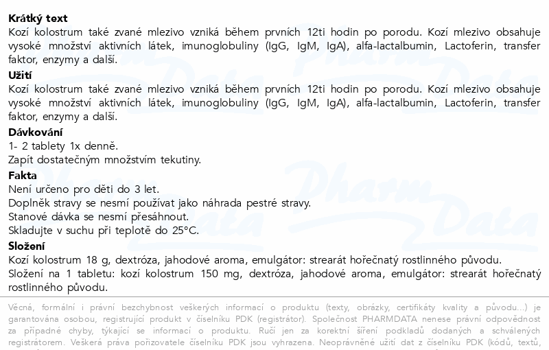 Edenpharma Kolostrum kozí Junior tbl.60+60