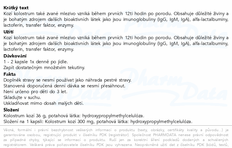 Edenpharma Kolostrum kozí tob.60+60