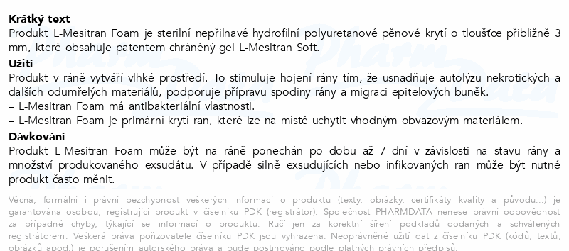 L-Mesitran Foam 10x20cm 10ks