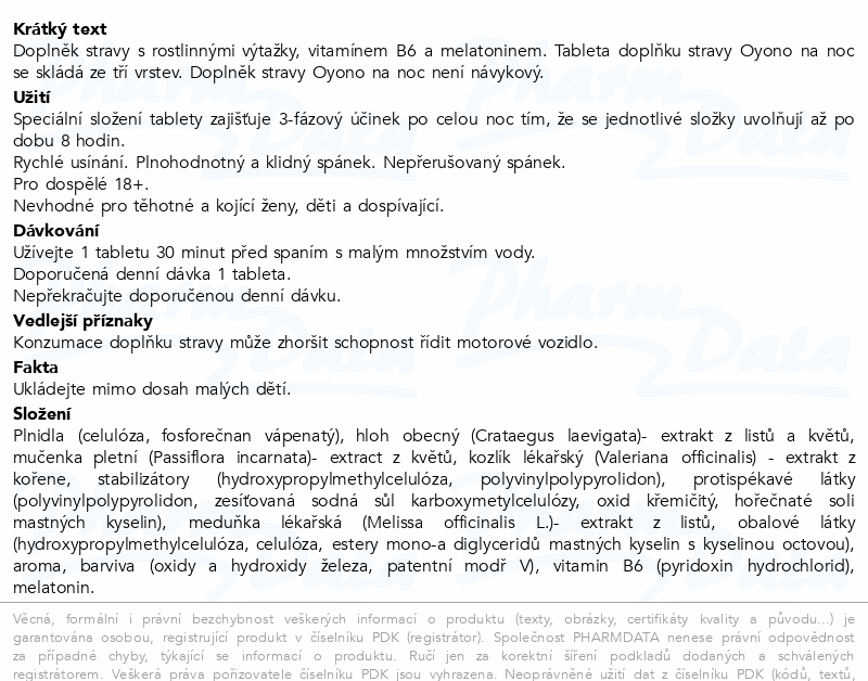 OYONO na noc tbl.24
