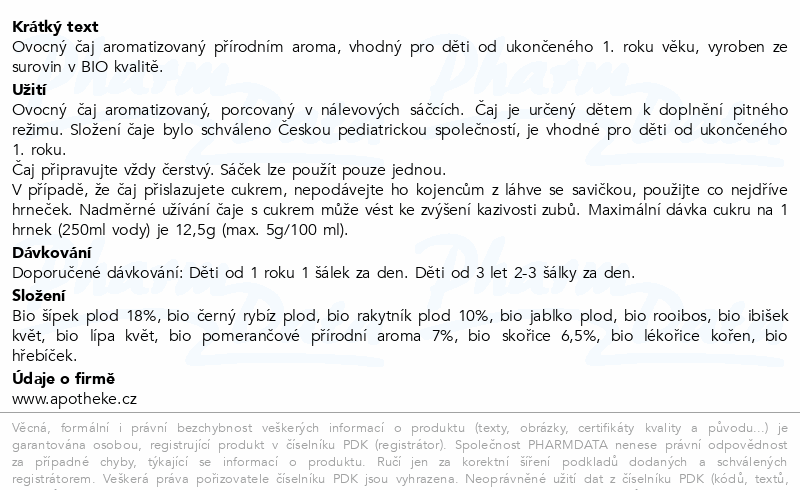Apotheke Pohád.dětský čaj Zimní BIO 1r+ 20x1.5g