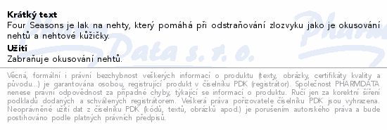 Four Seasons lak proti okusování nehtů 14ml