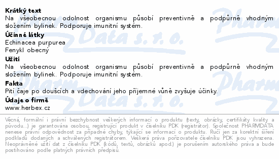 HERBEX Zimní čaj s třapatkou n.s.20x3g