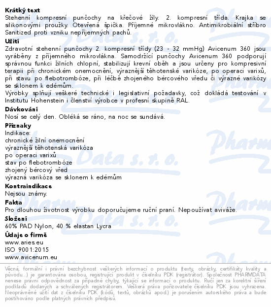 Avicenum P 360 punč. sth. krj OŠ S long natur