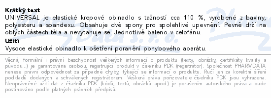 UNIVERSAL elast.obinadlo 10cmx5m tažnost 110% 1ks