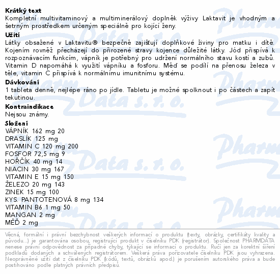 VitaHarmony Laktavit tbl.60