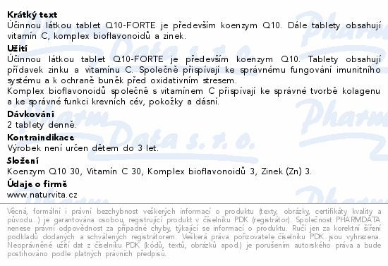 NATURVITA Koenzym Q10 forte 30mg tbl.60
