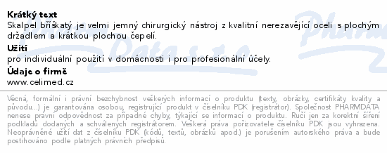 Skalpel bříškatý 35mm 3-0018-5 CELIMED
