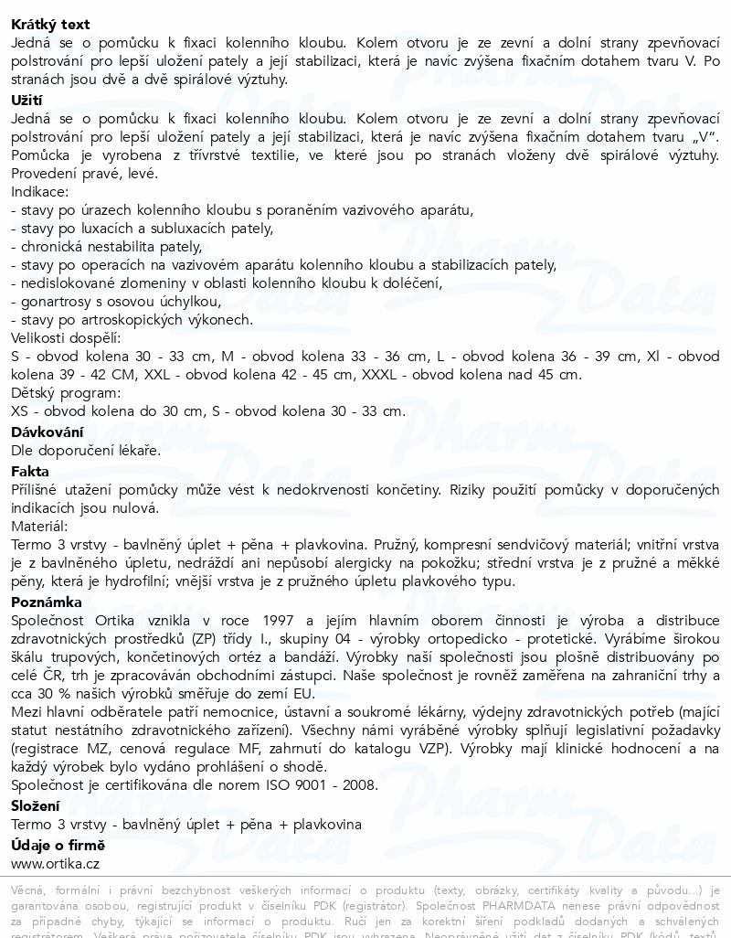 Ortéza kol.kl.návlek.se stab.pately OR 36 XL levá