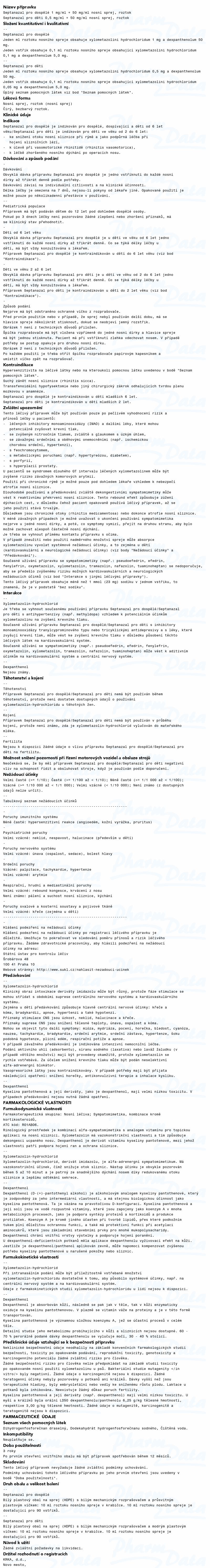 Septanazal pro dospělé1+50mg/ml nas.spr.sol.1x10ml