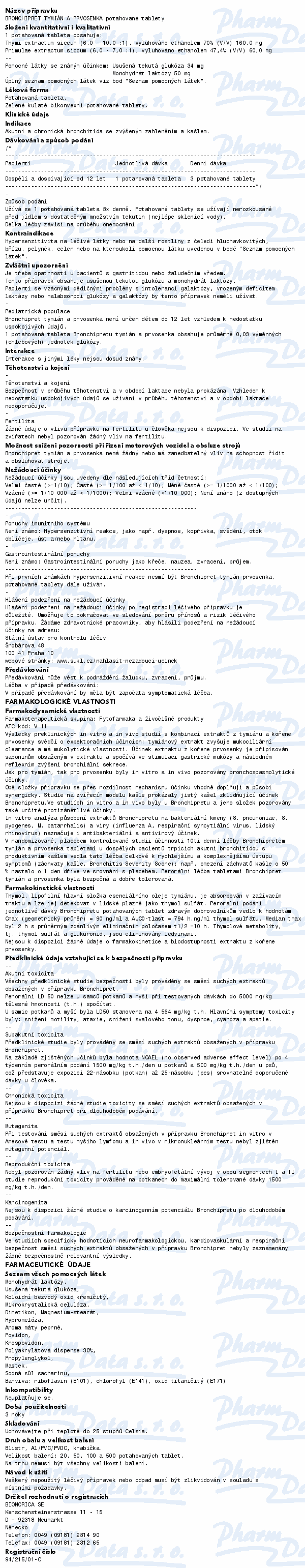 Bronchipret Tymián a prvosenka tbl.flm.20